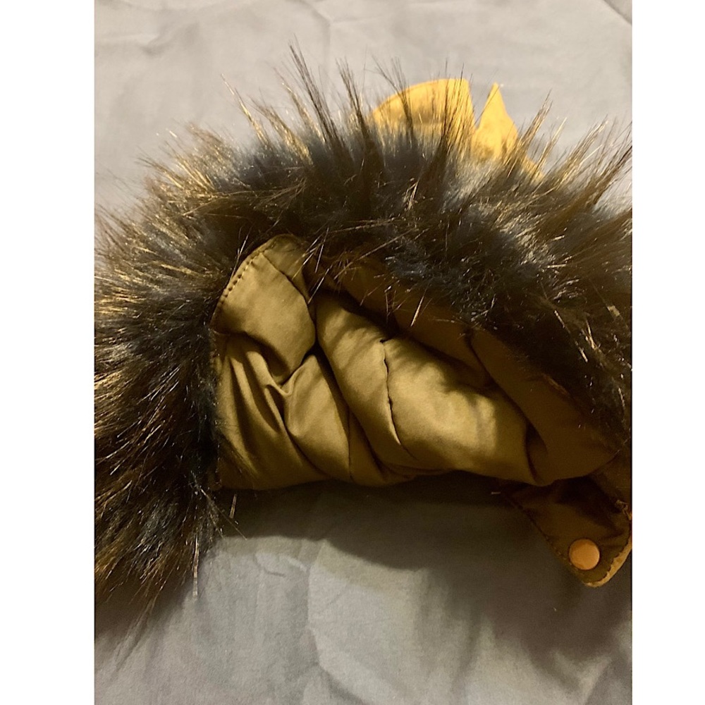 Reversible Coat with Stylish Faux Fur Blue/Black Hood…Sz: Small - Picture 3 of 3